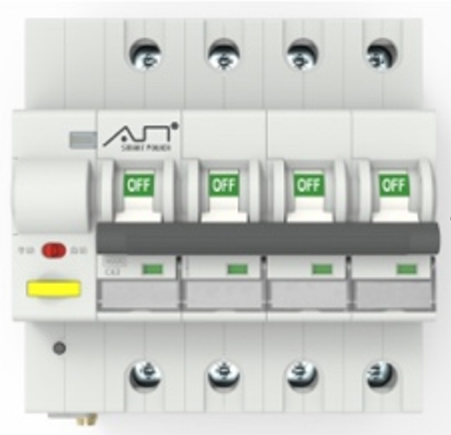 Tuya WiFi 4P Smart Circuit Breaker with Power Metering, 10-63A, 6kA, Remote Monitor, All-Phase, Safety Auto Cut, Energy Data DIN Rail
